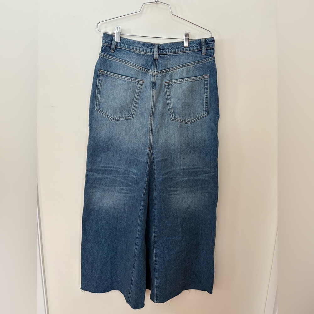NWOT Reformation Tazz Slit Maxi Denim Skirt Size 29 Women’s - Picture 12 of 16